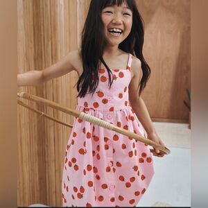 Hannah andersson Pink Strawberry Print Dress size 12 cm150